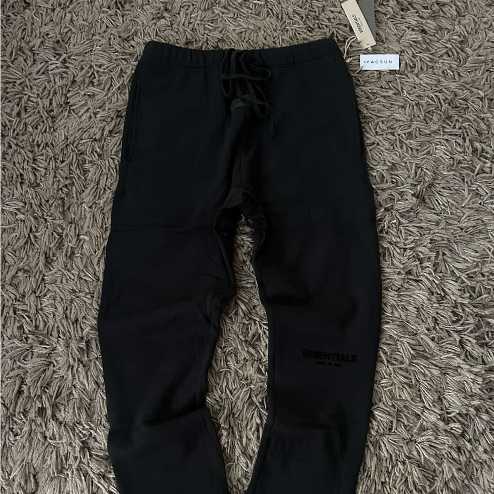 Fear of God Essentials SS22 Sweatpants Stretch Limo Black 100% Authentic SIZE XS